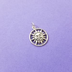 Sun Smiling Charm S925 Sterling Silver